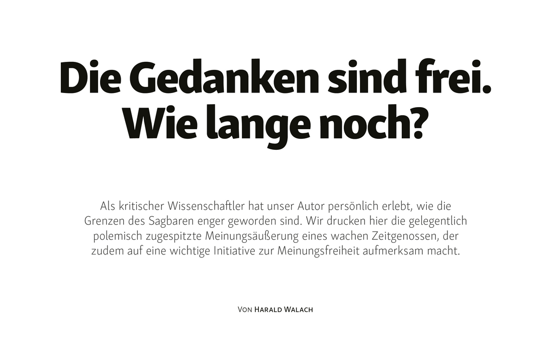 Die Gedanken sind frei – Wie lange noch?